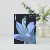 Aangepaste Elegante Lavendel Bloem Bedankt Postkaa Briefkaart (Staand voorkant)