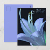 Aangepaste Elegante Lavendel Bloem Bedankt Postkaa Briefkaart (Voorkant / Achterkant)
