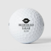 Aangepaste Elegante Leuke Bruidsmeisje Huwelijk Golfballen (Voorkant)