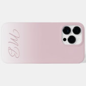 Aangepaste Elegante Licht Stof Roze Mauve Monogram Case-Mate iPhone Case (Achterkant (horizontaal))