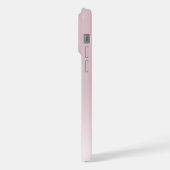 Aangepaste Elegante Licht Stof Roze Mauve Monogram iPhone Hoesje (Linkerkant)