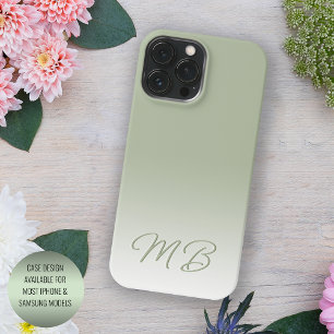 Aangepaste Elegante Licht Tuskane Salie Groene Mon Case-Mate iPhone 14 Pro Max Hoesje