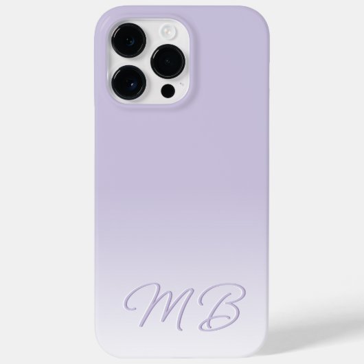 Aangepaste Elegante Lichte Lavendel Violet Monogra Case-Mate iPhone Case (Achterkant)