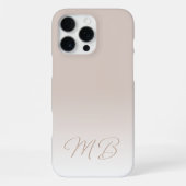 Aangepaste Elegante Lichte Neutrale Beige Crème Mo iPhone Hoesje (Achterkant)