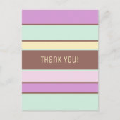 Aangepaste Elegante Lichte Pastel Strepen Dank Je Briefkaart (Voorkant)