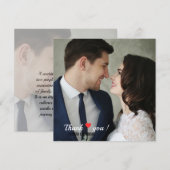 Aangepaste Elegante Liefdes Hart Trouwfoto Kaart (Voorkant / Achterkant)
