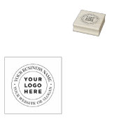 Aangepaste elegante logo ronde stempel met inktpad (Gestempeld)