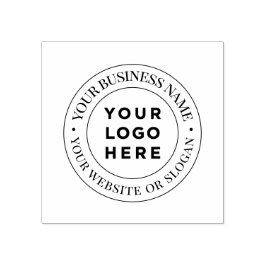 Aangepaste elegante logo ronde stempel met inktpad