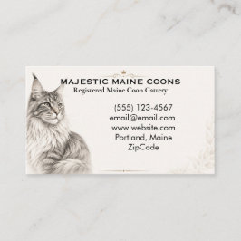 Aangepaste Elegante Maine Coon Fokkerij Bedrijfska Visitekaartje