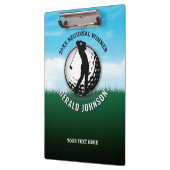 Aangepaste Elegante Mannen Golf Monogram Ontwerp Klembord (Links)