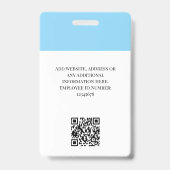 Aangepaste Elegante Medewerker Foto, Qr Code, Logo Badge (Achterkant)