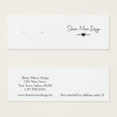 Aangepaste Elegante Mini Post Oorbel Display Kaart (Voorkant /achterkant)