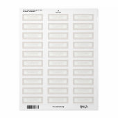 Aangepaste Elegante Minimalistische Gingham Retour Etiket (Full Sheet)