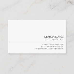 Aangepaste Elegante Minimalistische Professionele Visitekaartje