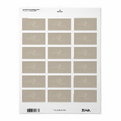 Aangepaste Elegante Minimalistische Taupe Bruiloft Etiket (Full Sheet)