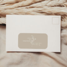Aangepaste Elegante Minimalistische Taupe Bruiloft