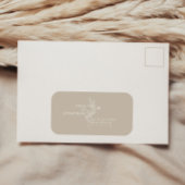 Aangepaste Elegante Minimalistische Taupe Bruiloft Etiket