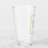 Aangepaste Elegante Minimalistische Trouw Namen & Glas (Rechts)