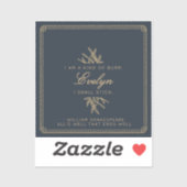 Aangepaste Elegante Minimalistische Witty Quote Na Sticker (Vel)