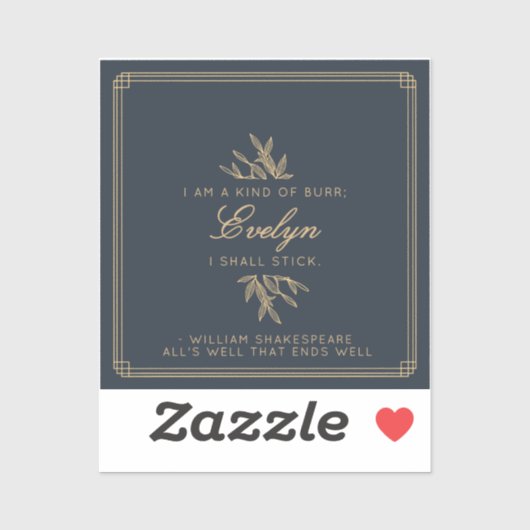 Aangepaste Elegante Minimalistische Witty Quote Na Sticker (Vel)