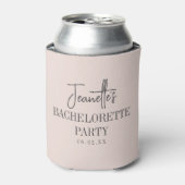 Aangepaste Elegante Moderne Bachelorette Feest Roz Blikjeskoeler (Blikje Voorkant)