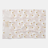 Aangepaste Elegante Moderne Bloemen Theedoek (Horizontaal)