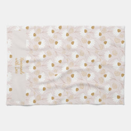 Aangepaste Elegante Moderne Bloemen Theedoek