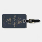 Aangepaste Elegante Moderne Botanische Witty Quote Bagagelabel (Voorkant horizontaal)