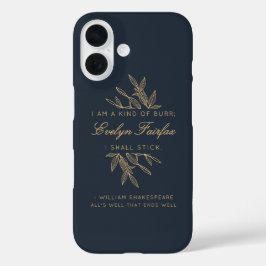 Aangepaste Elegante Moderne Botanische Witty Quote iPhone 16 Hoesje