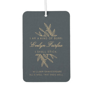Aangepaste Elegante Moderne Botanische Witty Quote Luchtverfrisser