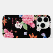 Aangepaste Elegante Moderne Camellia Bloemen in Zw Case-Mate iPhone Case (Achterkant (horizontaal))