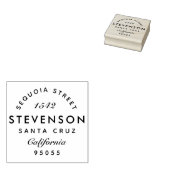 Aangepaste Elegante Moderne Familienaam Retouradre Rubberstempel (Gestempeld)