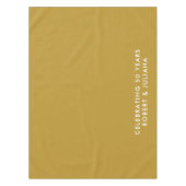 Aangepaste Elegante Moderne Gouden 50ste Verjaarda Tafelkleed (Voorkant)