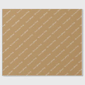 Aangepaste elegante moderne gouden script patroon  cadeaupapier (Vlak)