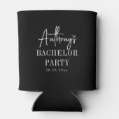Aangepaste Elegante Moderne Koele Bachelor Party Blikjeskoeler (Achterkant)