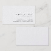 Aangepaste elegante moderne luxe premium parel visitekaartje (Voorkant / Achterkant)