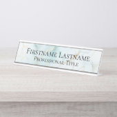 Aangepaste Elegante Moderne Marmer Acryl Bureau Naambordje (Voorkant)