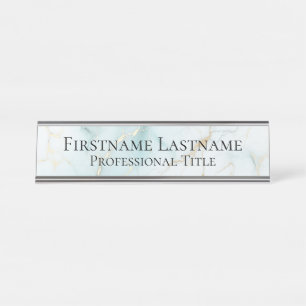 Aangepaste Elegante Moderne Marmer Acryl Bureau Naambordje