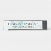 Aangepaste Elegante Moderne Marmer Acryl Bureau Naambordje (Voorkant)
