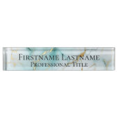 Aangepaste Elegante Moderne Marmer Acryl Naambordje (Voorkant)