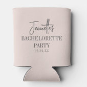 Aangepaste Elegante Moderne Meisjesachtige Roze Fe Blikjeskoeler (Achterkant)