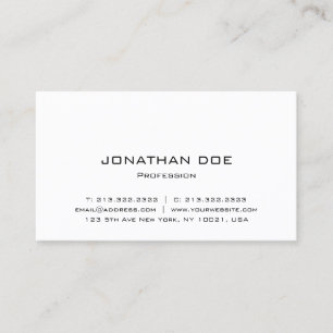 Aangepaste elegante moderne minimalistische eenvou visitekaartje