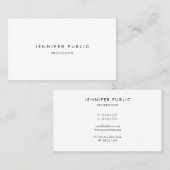 Aangepaste elegante moderne minimalistische eenvou visitekaartje (Voorkant / Achterkant)