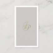 Aangepaste Elegante Moderne Monogram Stijlvolle Sj Visitekaartje (Achterkant)
