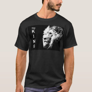 Aangepaste elegante moderne Pop Art Lion Head-Sjab T-shirt