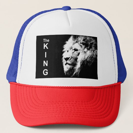 Aangepaste elegante moderne Pop Art Lion Head-Sjab Trucker Pet (Voorkant)