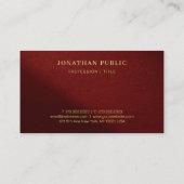 Aangepaste elegante moderne professionele luxe Bor Visitekaartje (Achterkant)