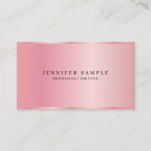 Aangepaste Elegante Moderne Sjabloon Glamour Roze Visitekaartje