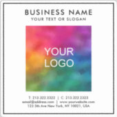 Aangepaste Elegante Moderne Zakelijke Logo Tekst S Sticker (Voorkant)