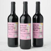 Aangepaste elegante moeder 50ste verjaardag  wijn etiket (Flessen)